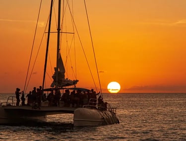 Private luxury yacht cruising through Bacuit Bay, El Nido.