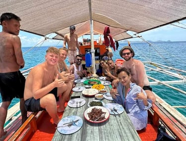 All-inclusive El Nido to Coron adventure – camping, snorkeling, and local meals fresh catch seafood