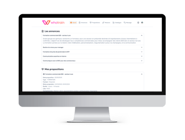 Plateforme Whotrain : développer sa visibilité en tant que formateur
