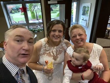David Allbutt Celebrant With Couple At The End Of Their Wedding Ceremony
