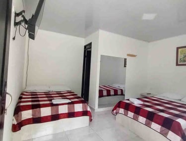 Habitación dos camas  en Finca Agroturistica el Castilllo