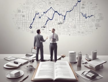 A business owner reviewing social media performance on a laptop.