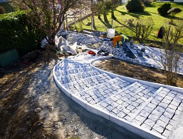 Pose de pavé granit Fondettes