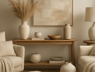 Modern architectural blueprint and design sketches on a wooden desk.