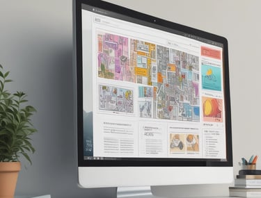 Screenshot preview of a clean, modern website template on a laptop screen.