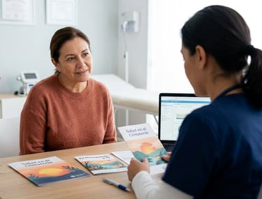 Consulta médica para el tratamiento de menopausia y climaterio en San Miguel de Allende.