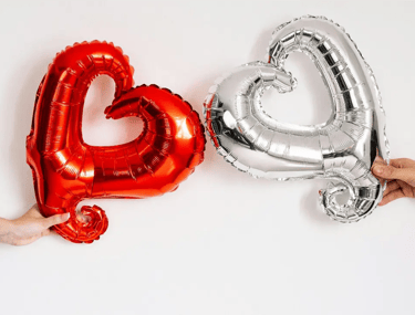 globos en forma de corazón para san valentin