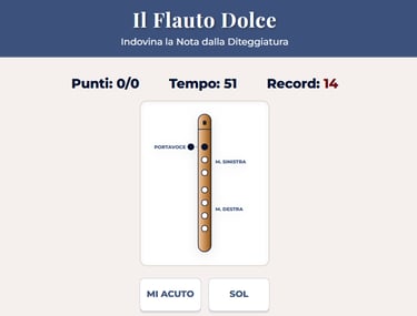 Posizioni Flauto Dolce - App con diteggiature barocca e tedesca