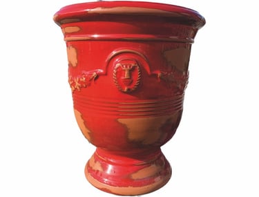 pot émaillé rouge