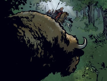 Bison, chasse, animaux sauvages