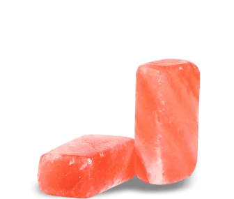 Square pink Himalayan bath salt slabs, natural handcrafted bath salt product.