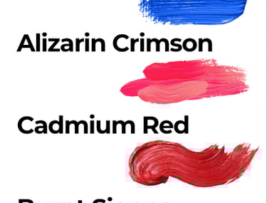 Acrylic painting basic colours