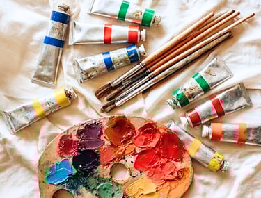 acrylic painting supplies brushes paint 