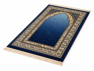 Foam padded prayer mat with soft cushioning for comfortable daily salah