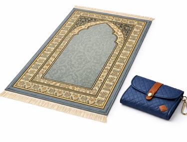 Foldable travel prayer mat compact and easy to carry for salah on the go