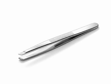 Waxing tweezers for precise hair removal after waxing, professional beauty tool