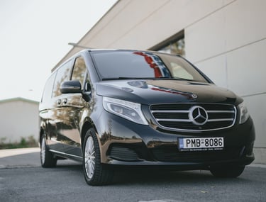 Premium Mercedes V-Class van for professional chauffeur hire and agency partnerships