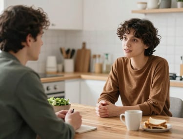 A chef preparing fresh ingredients in a cozy home kitchen.