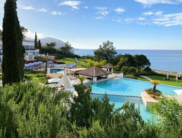Mediterranean view from a luxury villa in Cyprus