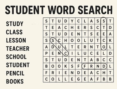 Student  Word Search 