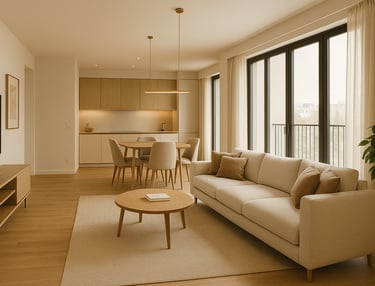 Contemporary residential apartment, designed and built by BRB Engineering in the residential sector