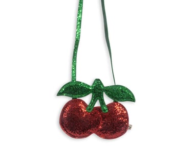 sac à main pour fillette à paillettes cerise girly