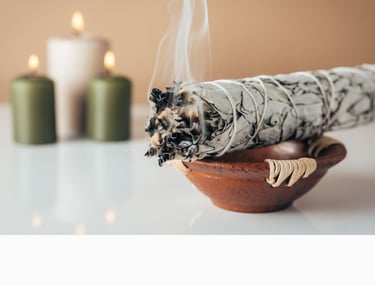 sauge qui brule. purifier son habitat par un magnetiseur geobiologue à nantes