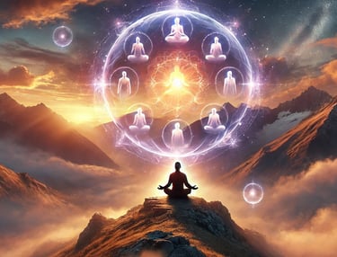 homme qui médite avec ses anc^tres. transgénérationnel à Nantes constellations familiales christophe meunier