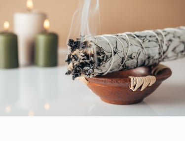 sauge qui brule. purifier son habitat par un magnetiseur geobiologue à nantes