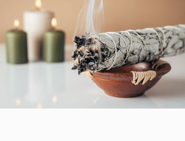 sauge qui brule. purifier son habitat par un magnetiseur geobiologue à nantes