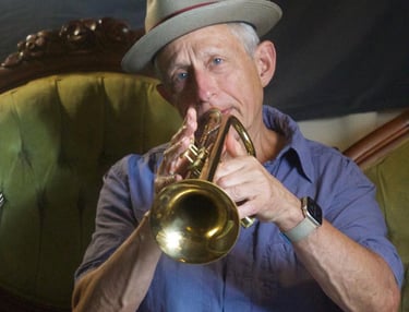 Professor "The Professor" David Gilden playing trumpet