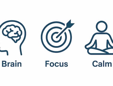 Illustration showing how Nervovive ingredients support brain and nerve function