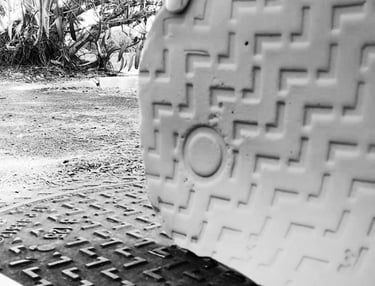 Empreintes de texture urbaine en céramique
