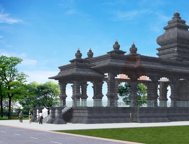 stone temple from BMB temple construction