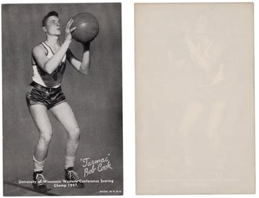 1948-49 Exhibits Supply Company Slicks variation Bob Cook Basketball Card