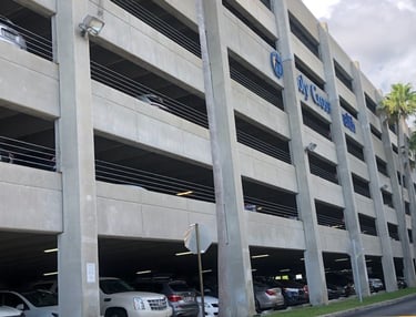 exterior building concrete pressure cleaning after cleaning