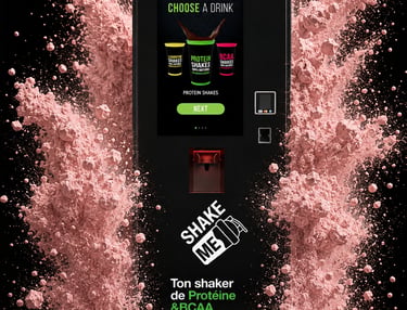 ShakeMe distributeur automatique de protéine pour les salles de sport Genève suisse