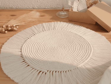 mantel circular macrame tejido a mano por kaalm mx