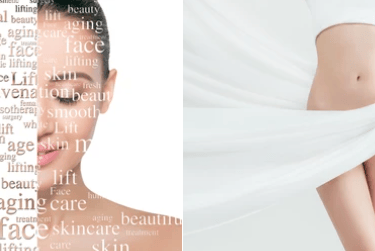 2 picture represent idea of face and body side by side