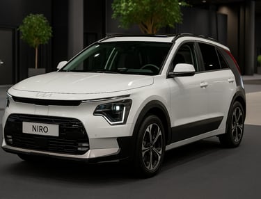 Kia Niro SX Prestige híbrido com faróis em LED e teto solar panorâmico em destaque