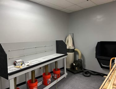 Tire truing area