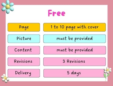 book design chart