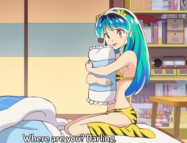 Lum's Hug in Urusei Yatsura