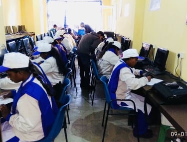 Computer lab at EduExl's Centre of Excellence