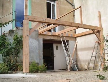 Construction d'une terrasse en bois