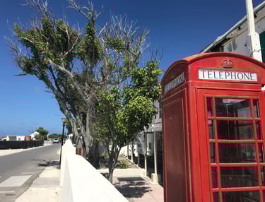 British Phone Booth on Grand Turk