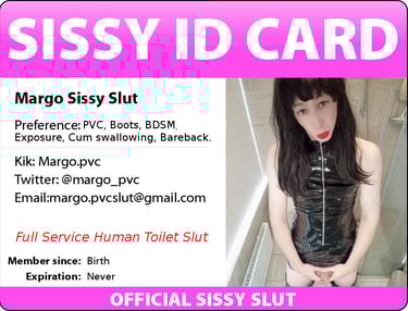 Dutch sissy slut margo in a black dress with red lipstick, sissy ID