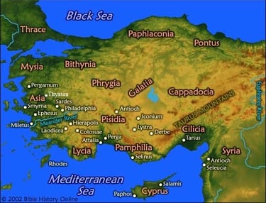 Asia Minor in the 1st century AD.