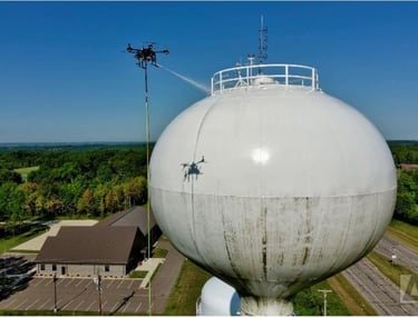 pramoninis plovimas dronu