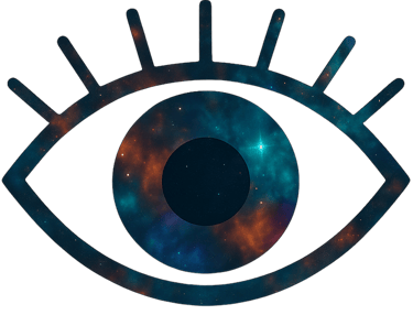 Eye icon with a galaxy inside, More Than Life, Rico Bauer